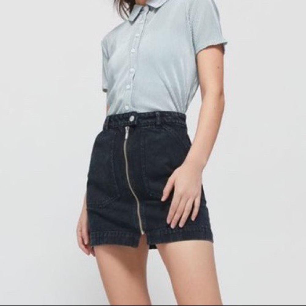 bdg layla zip denim mini skirt